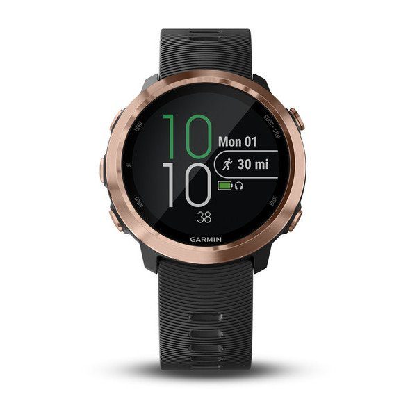 Forerunner® 645 Music, svart med roséguldfärgad hårdvara