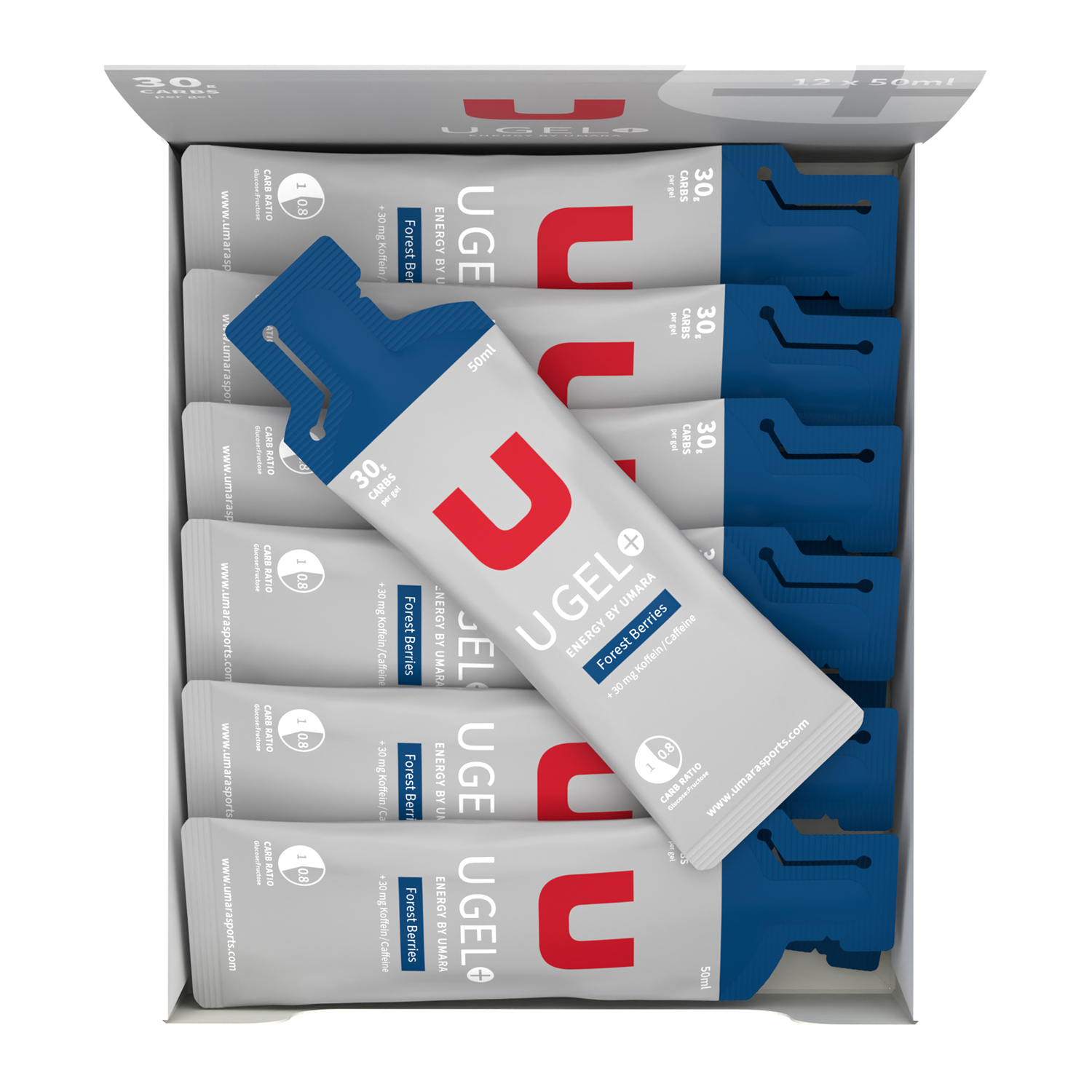 U Gel (30g Carbs) Skogsbär + koffein (12st)